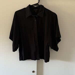 Banana Republic Black Casual Linen Button Down Shirt